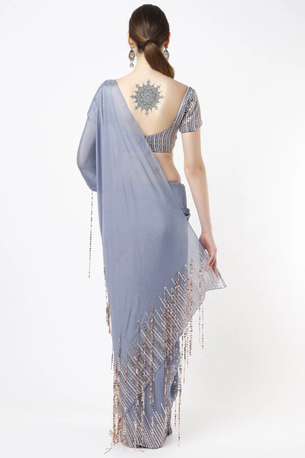 Peri Wrinkle Saree Set - Image 2