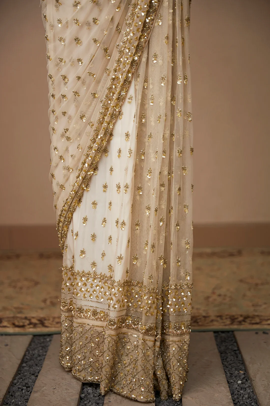 Pink Bootie Saree Set - Image 4