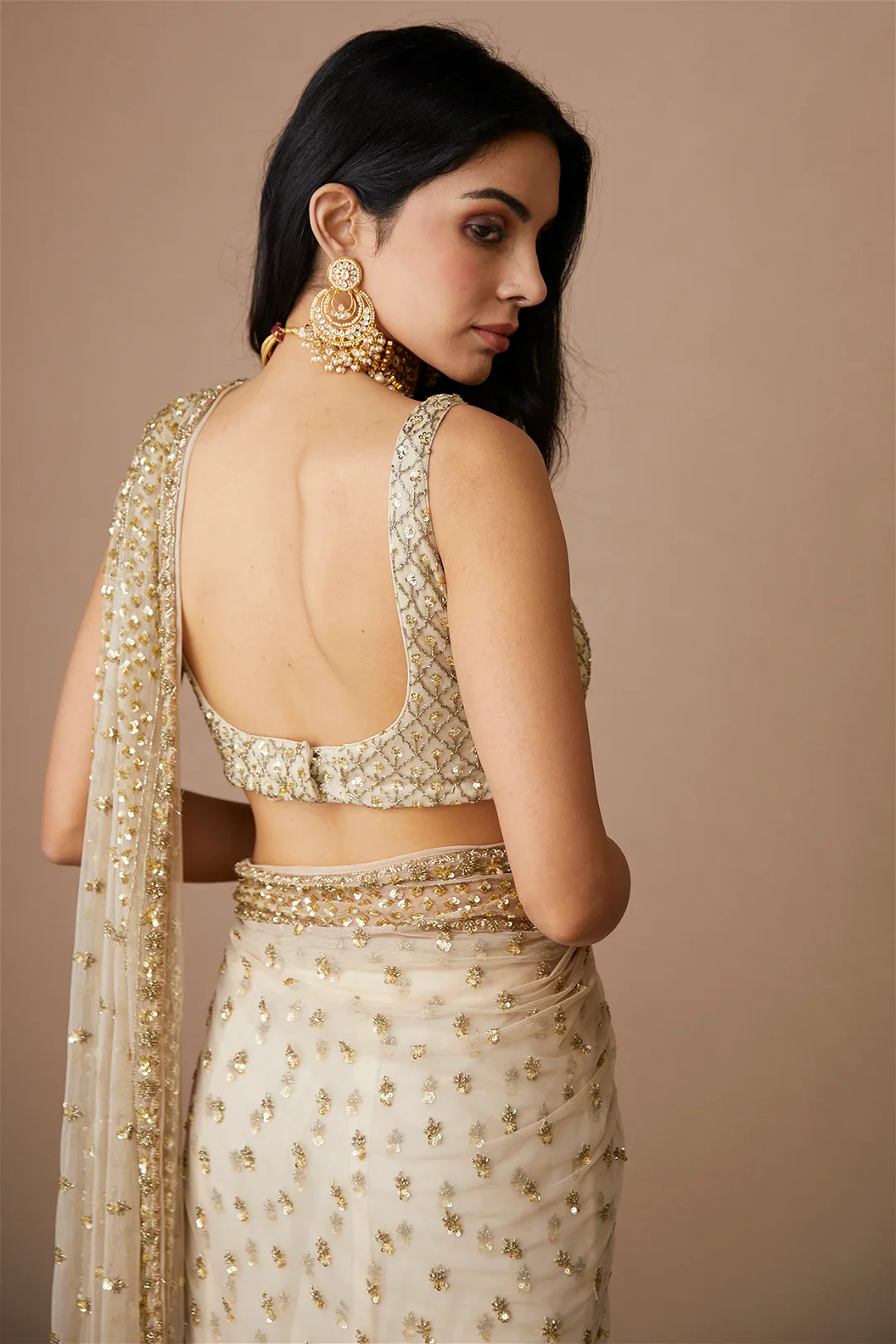 Pink Bootie Saree Set - Image 5
