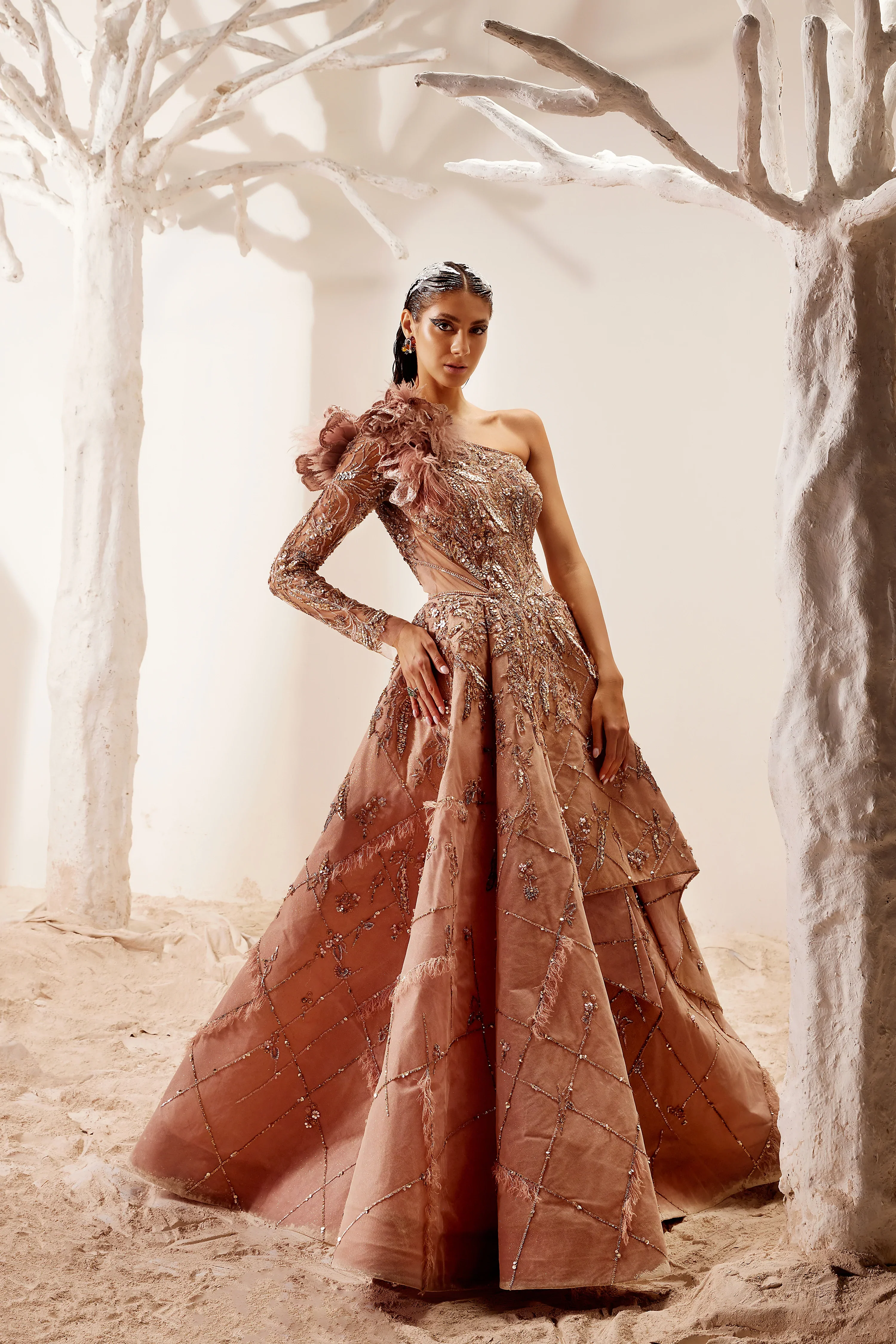 Pink Gilded Gown - Image 3