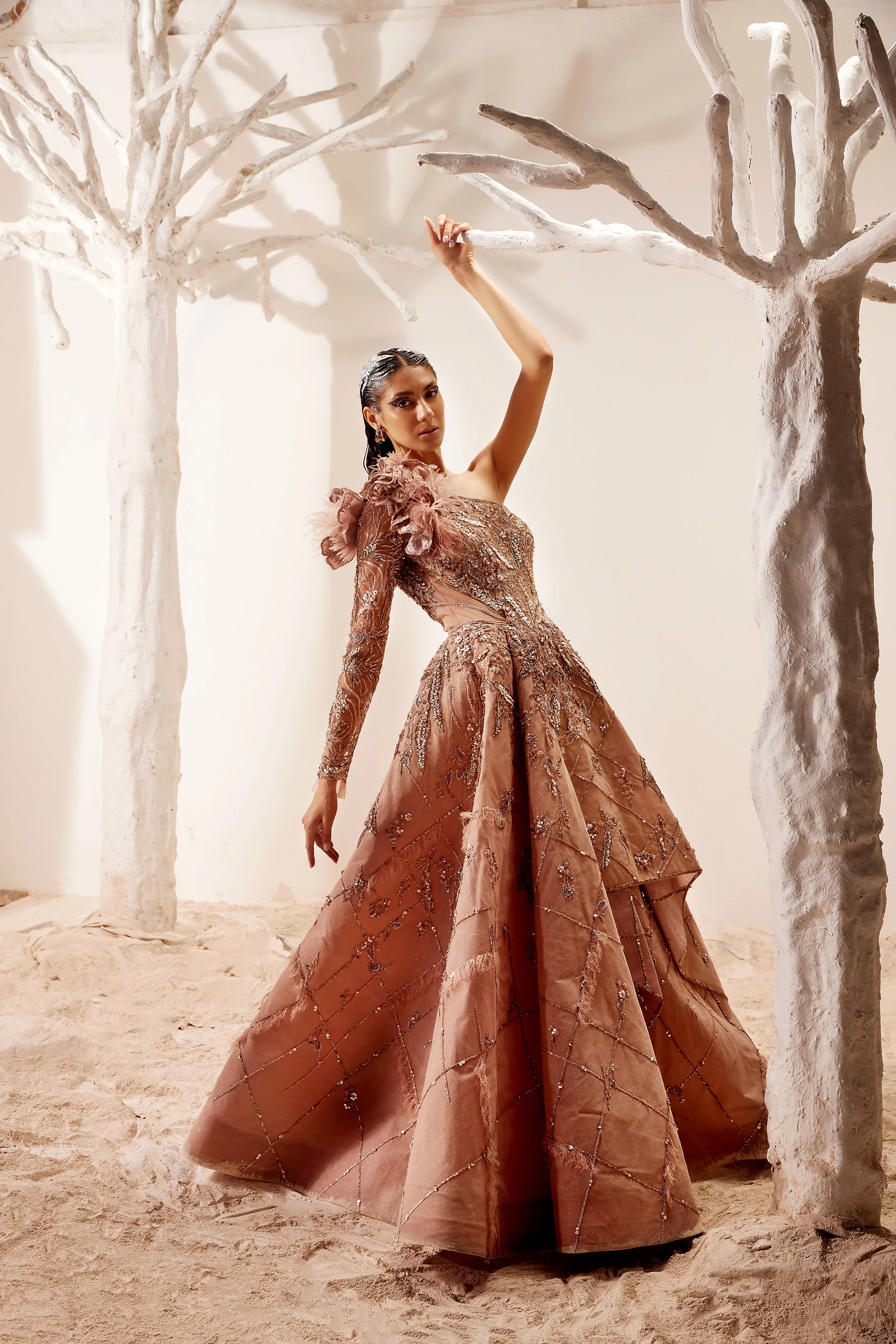 Pink Gilded Gown - Image 4