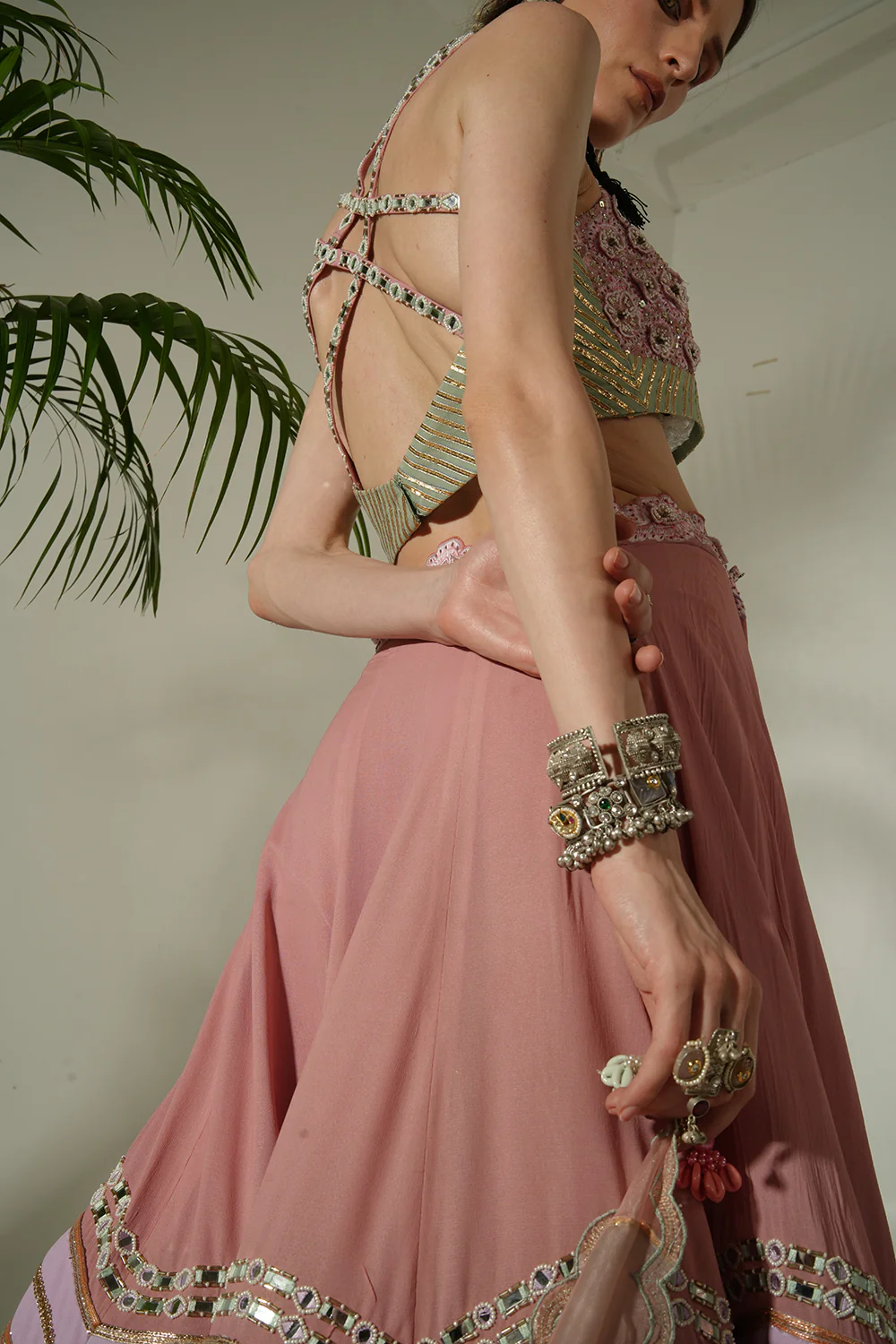 Pink Lehenga Set - Image 4