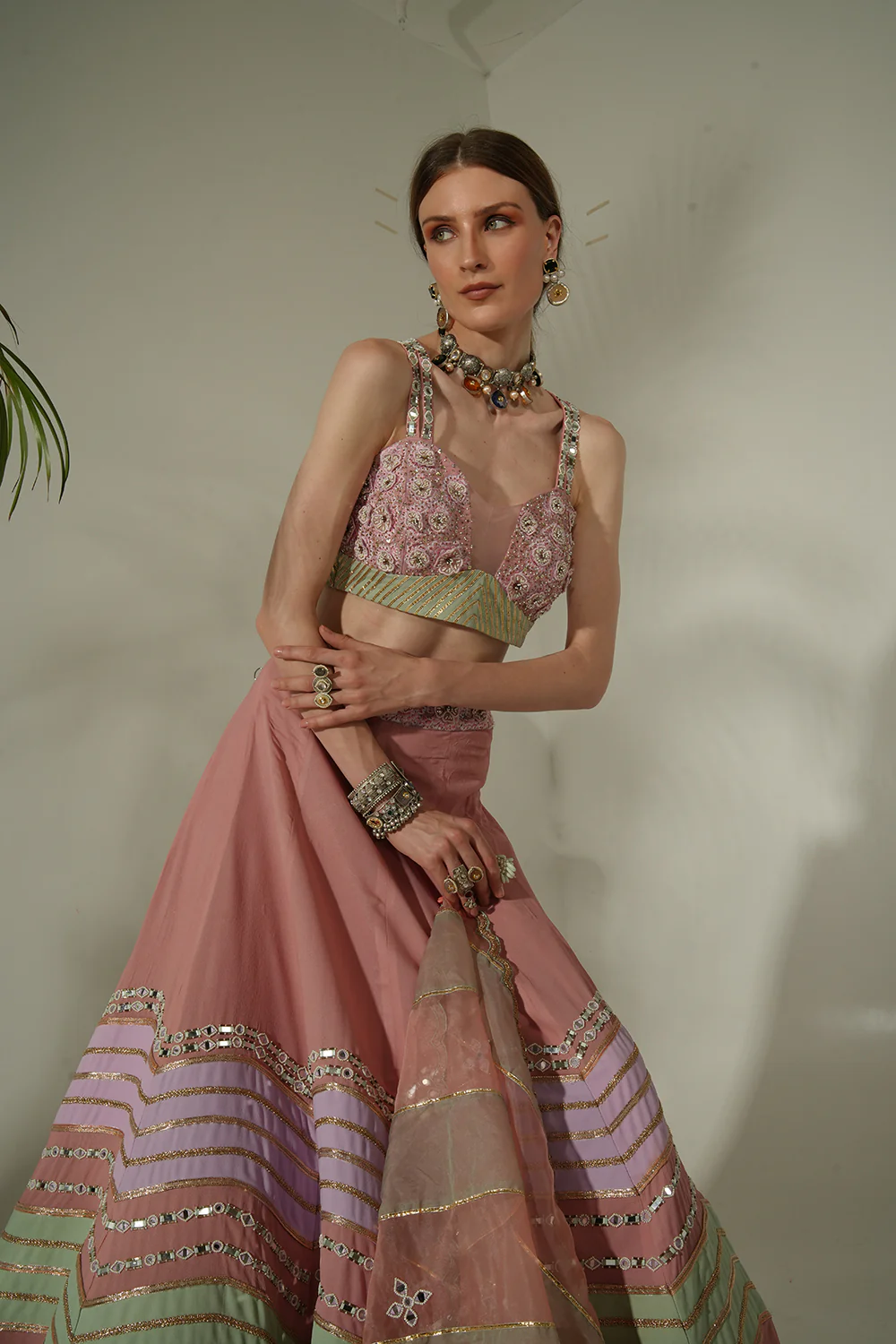 Pink Lehenga Set - Image 5