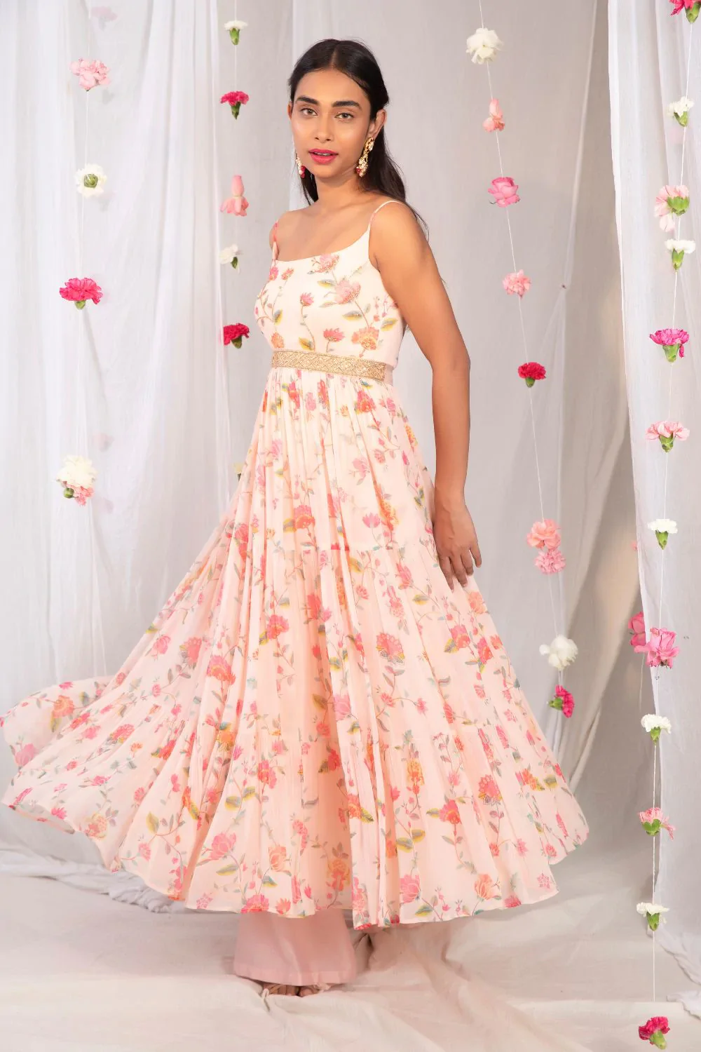Pink Spaghtette Anarkali - Image 4