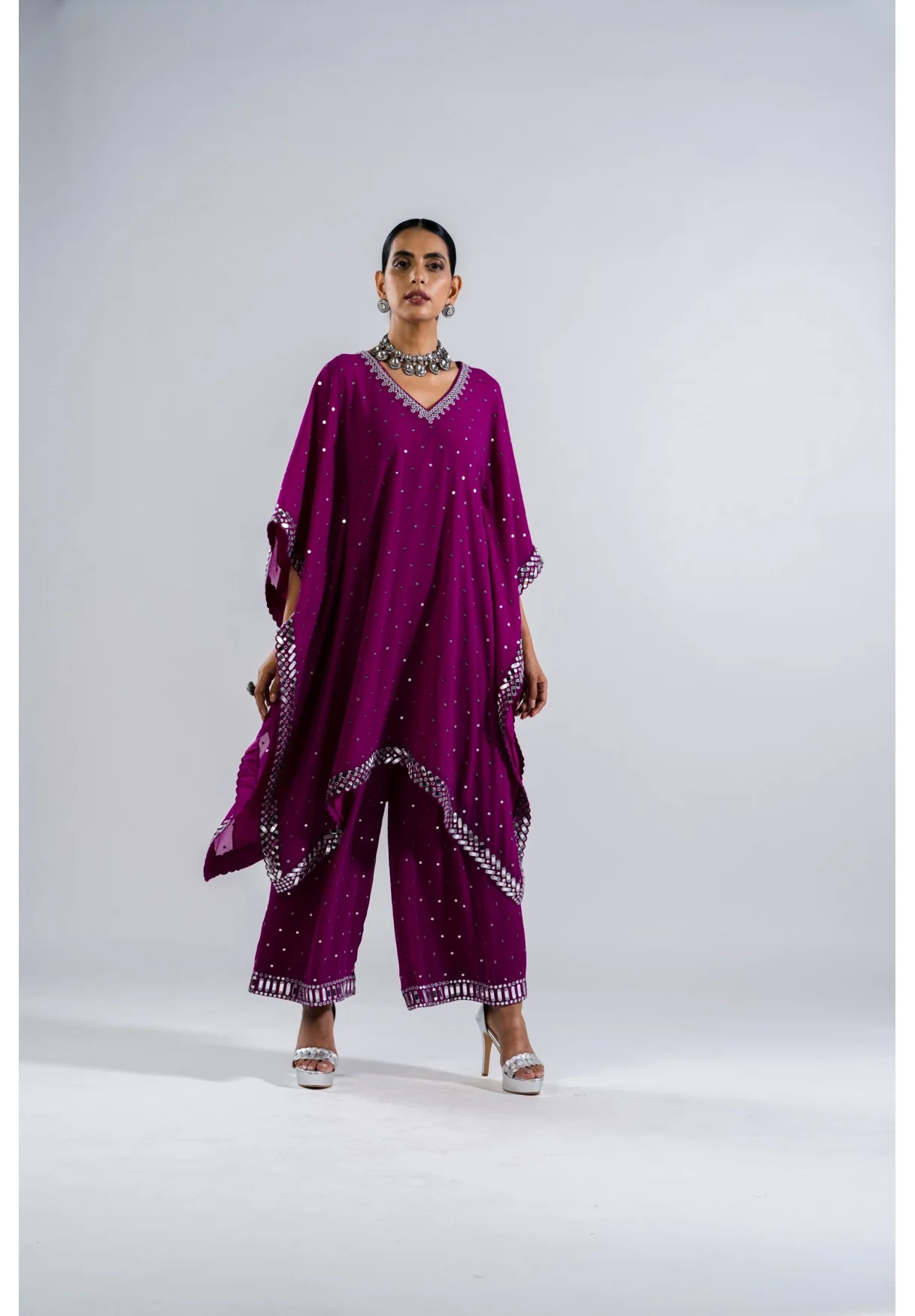 Pop Wine Kaftan Set - Image 3