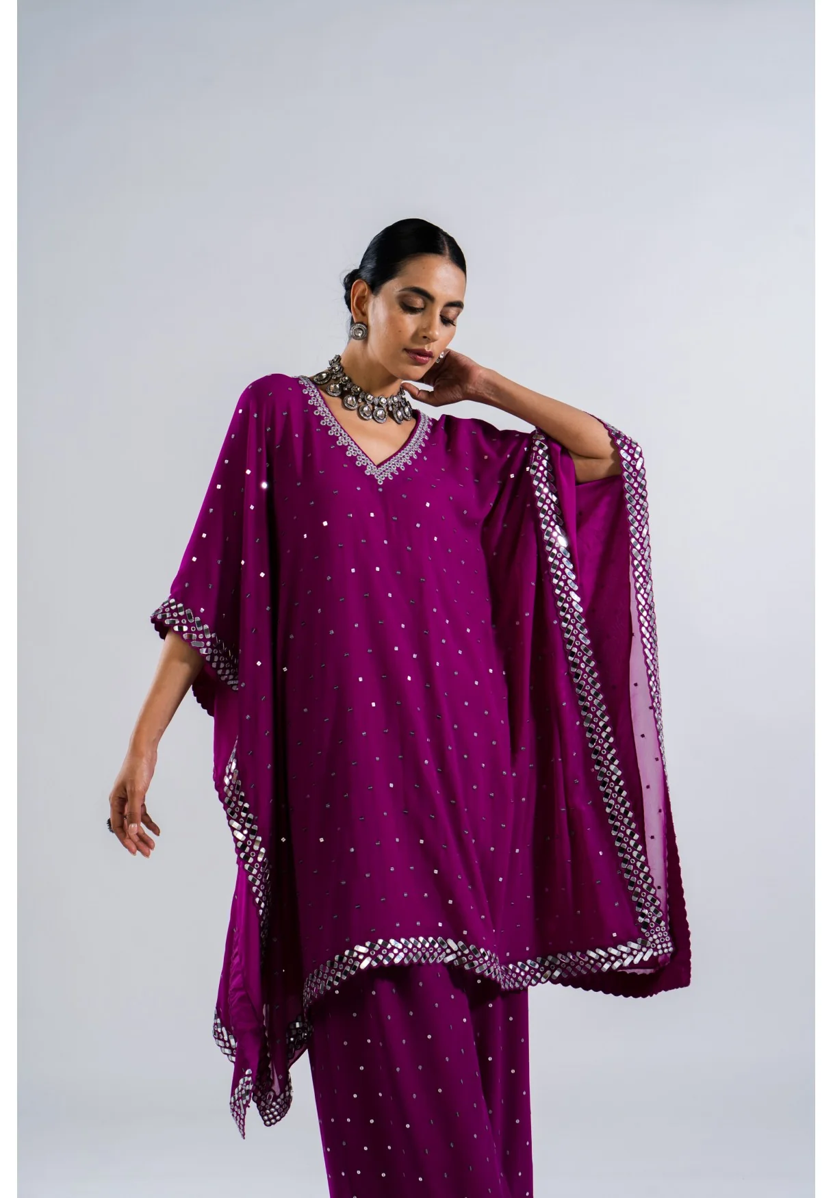 Pop Wine Kaftan Set - Image 5