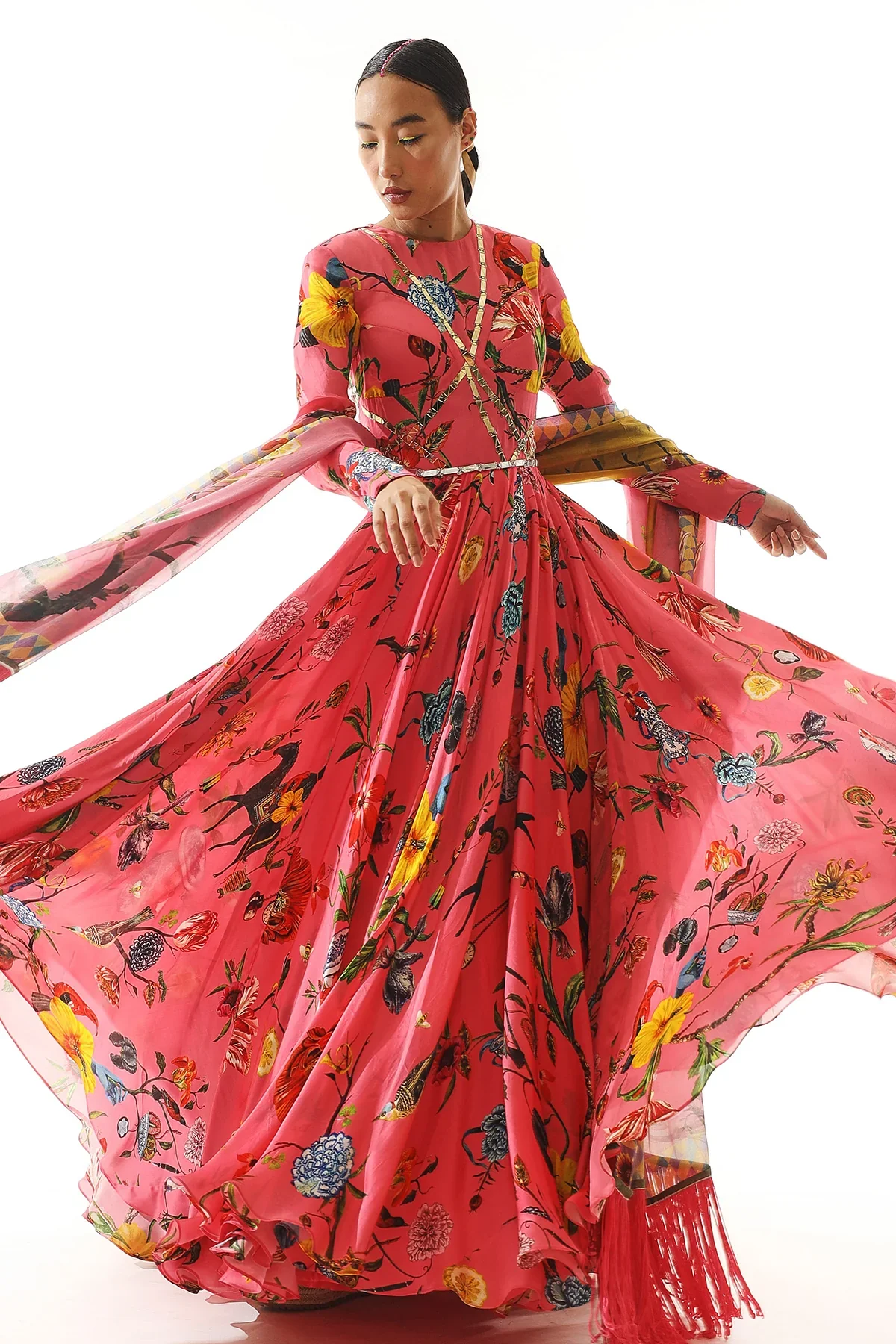 Printed Anarkali With Dupatta - Image 2