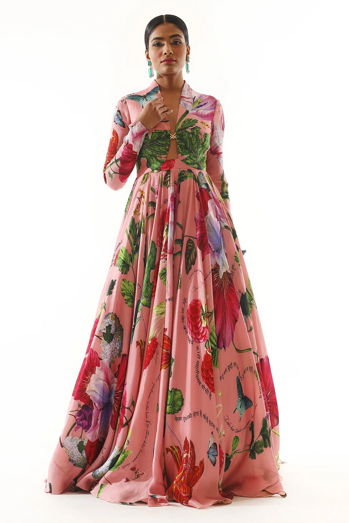 Printed Anarkali With Printed Dupatta - Image 2