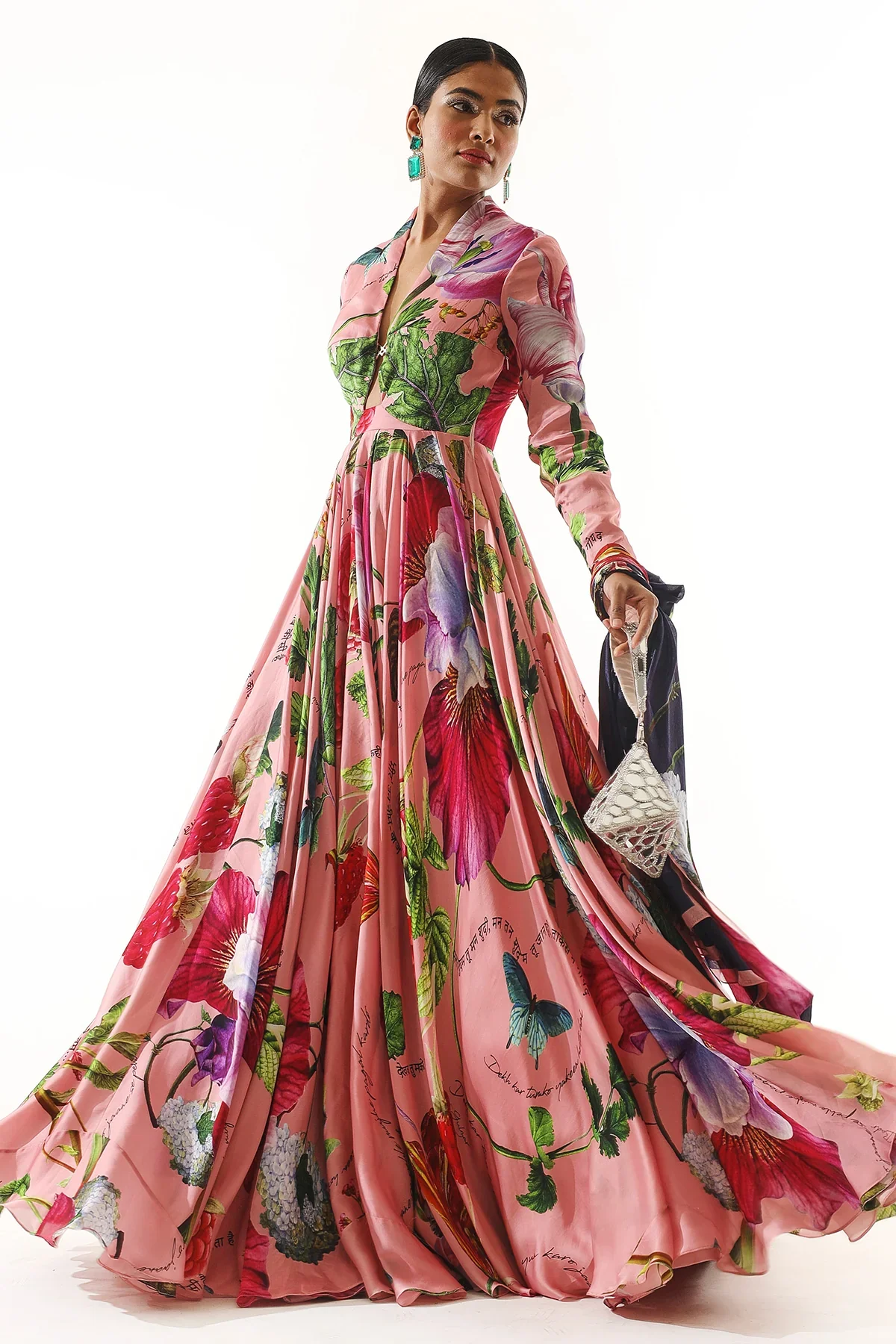 Printed Anarkali With Printed Dupatta - Image 3