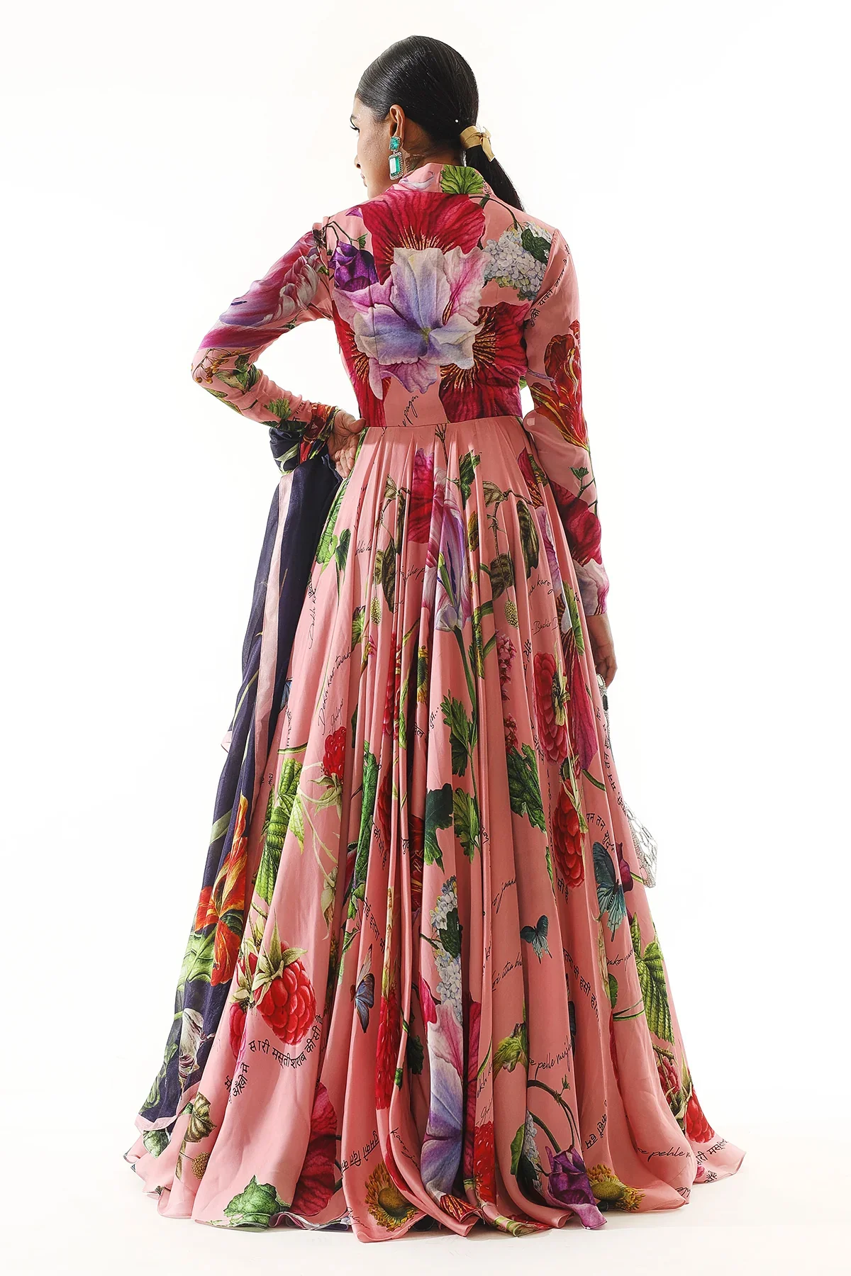 Printed Anarkali With Printed Dupatta - Image 4