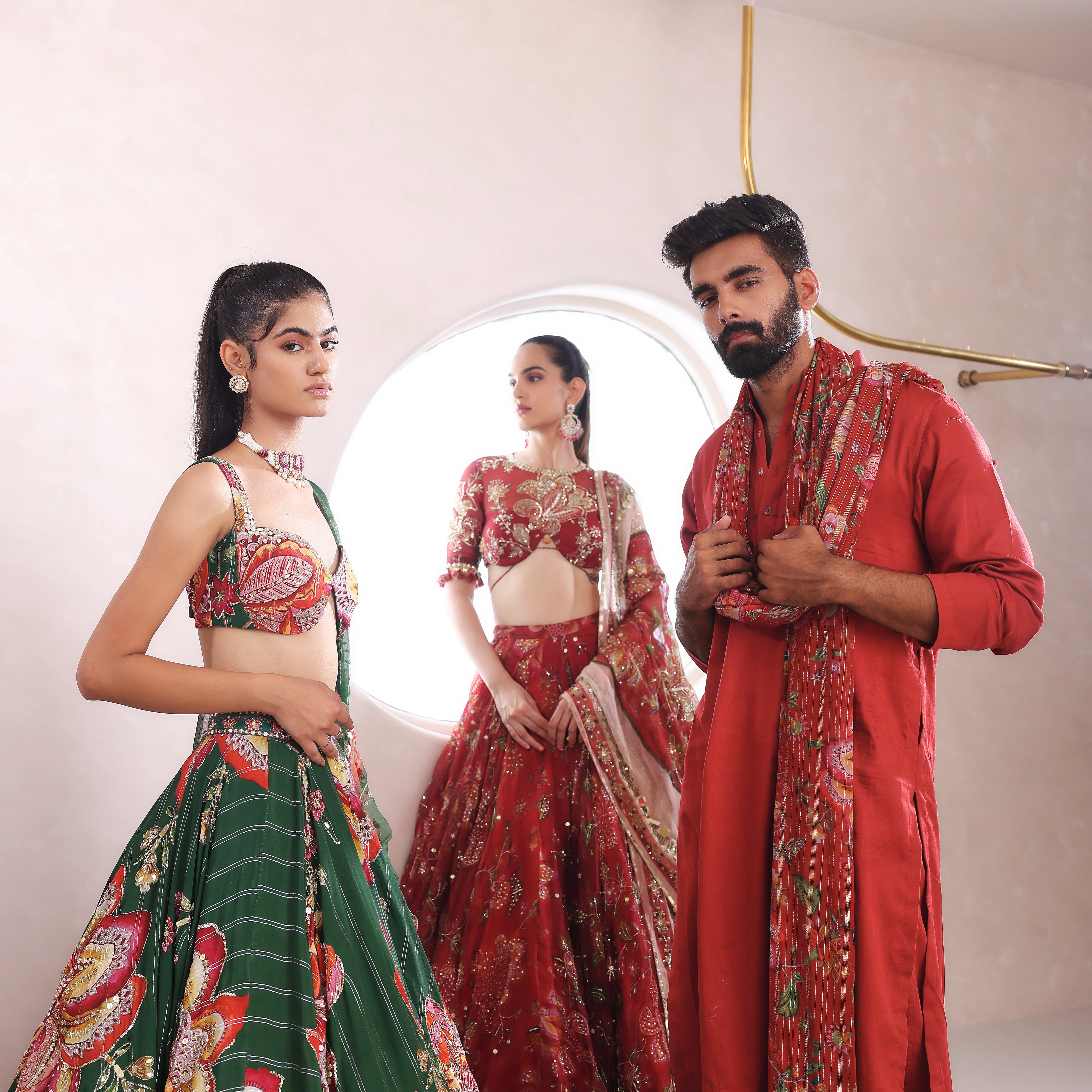 THIYA - Printed Embroidered Lehenga With Matching Blouse And Dupatta - Image 10