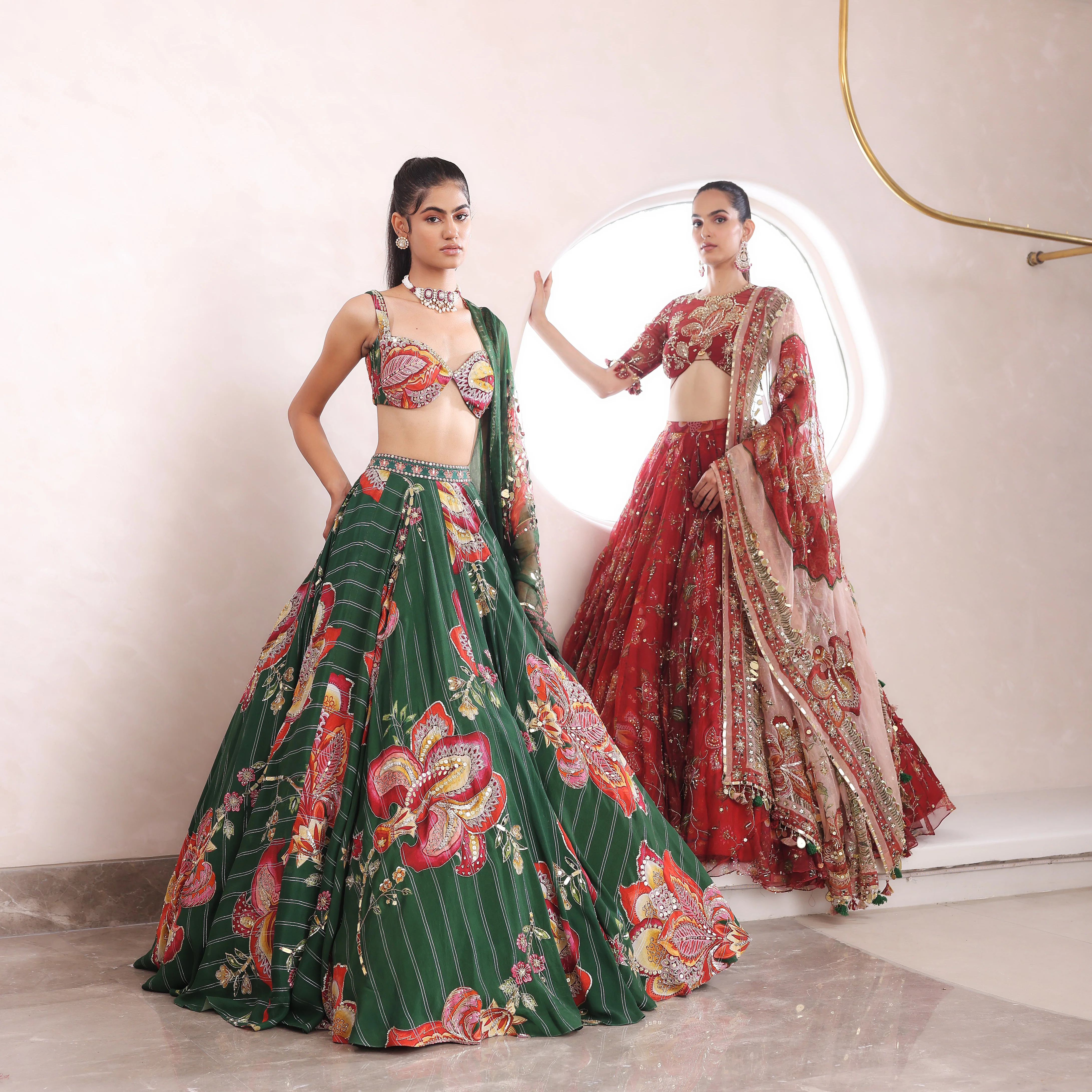 THIYA - Printed Embroidered Lehenga With Matching Blouse And Dupatta - Image 11