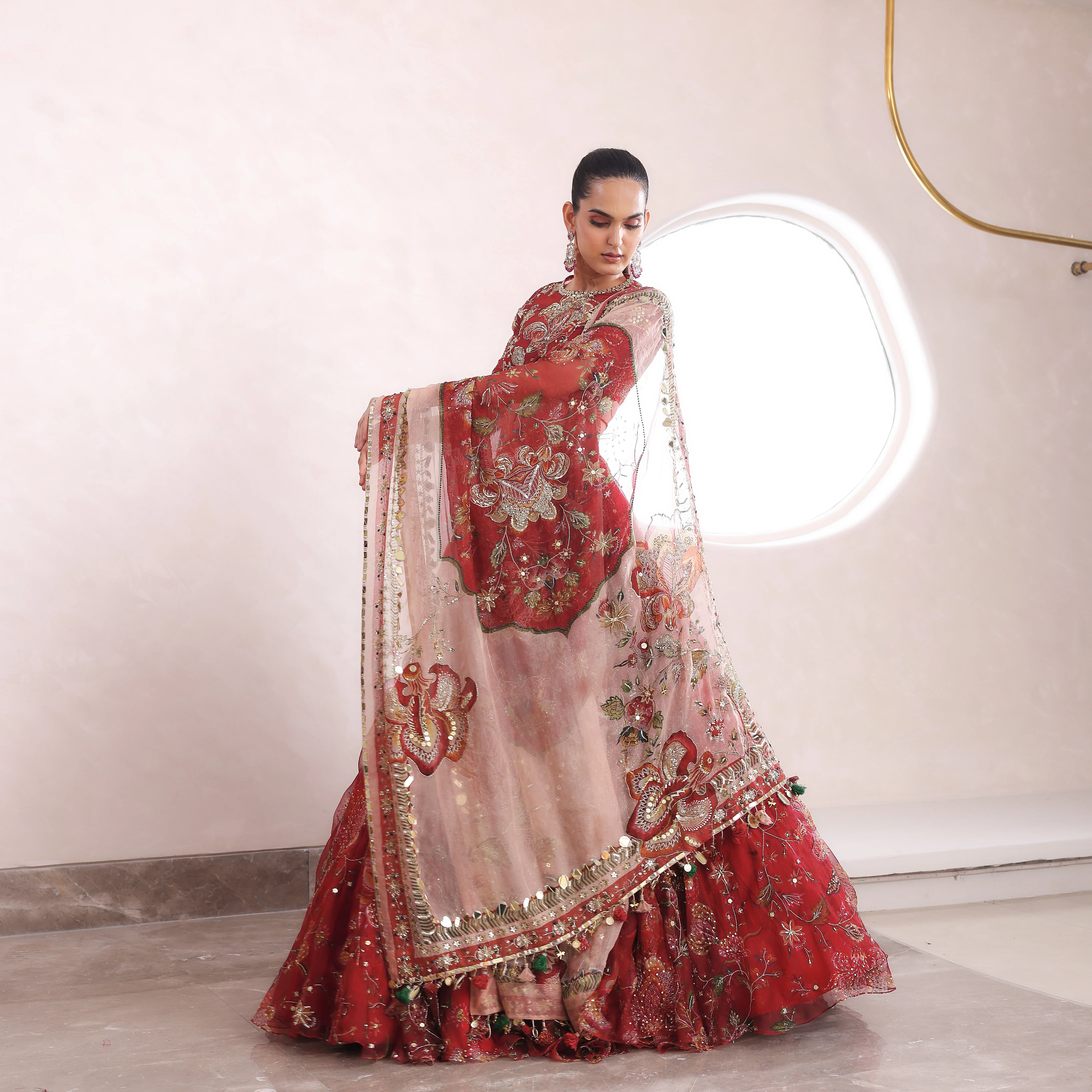 THIYA - Printed Embroidered Lehenga With Matching Blouse And Dupatta - Image 5