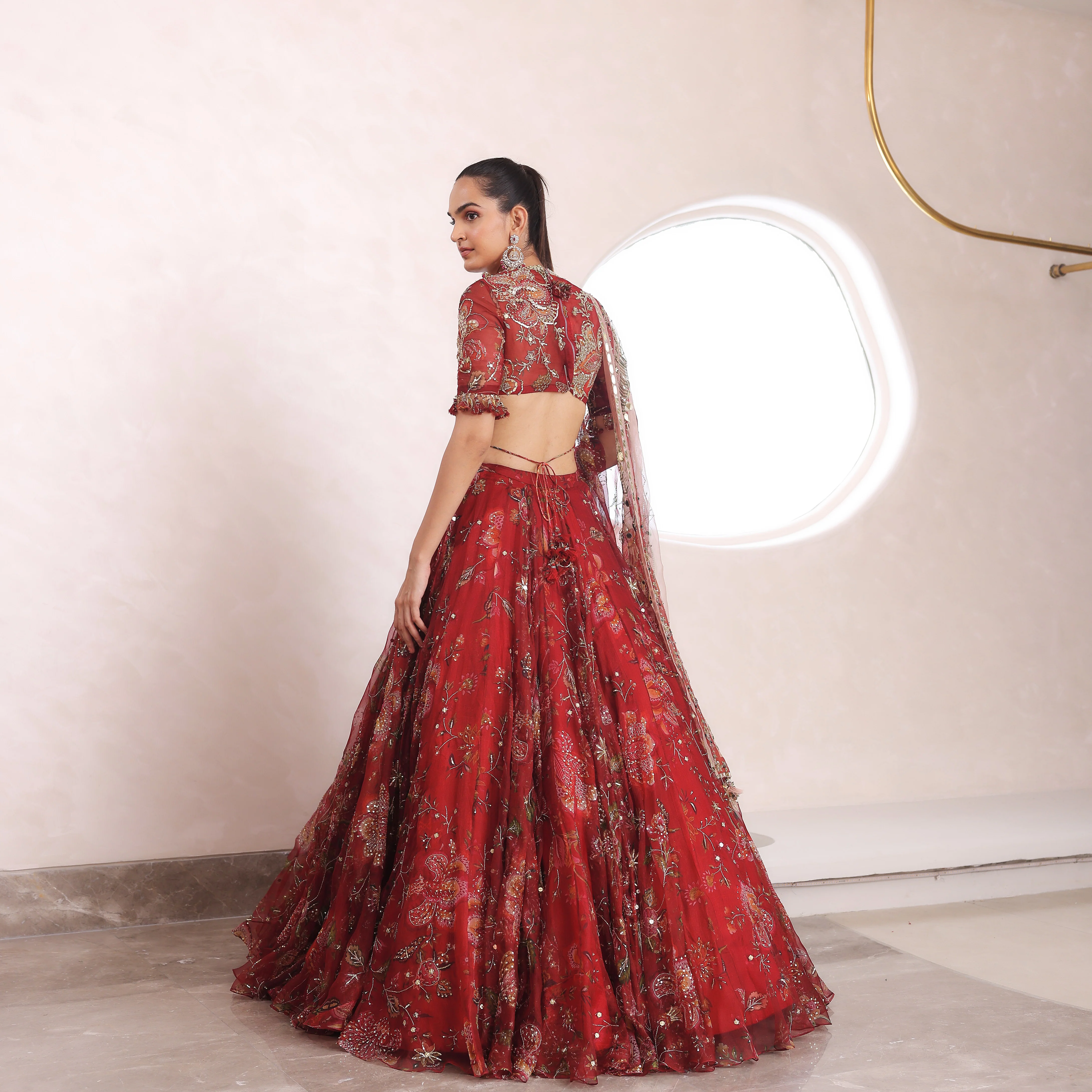 THIYA - Printed Embroidered Lehenga With Matching Blouse And Dupatta - Image 7