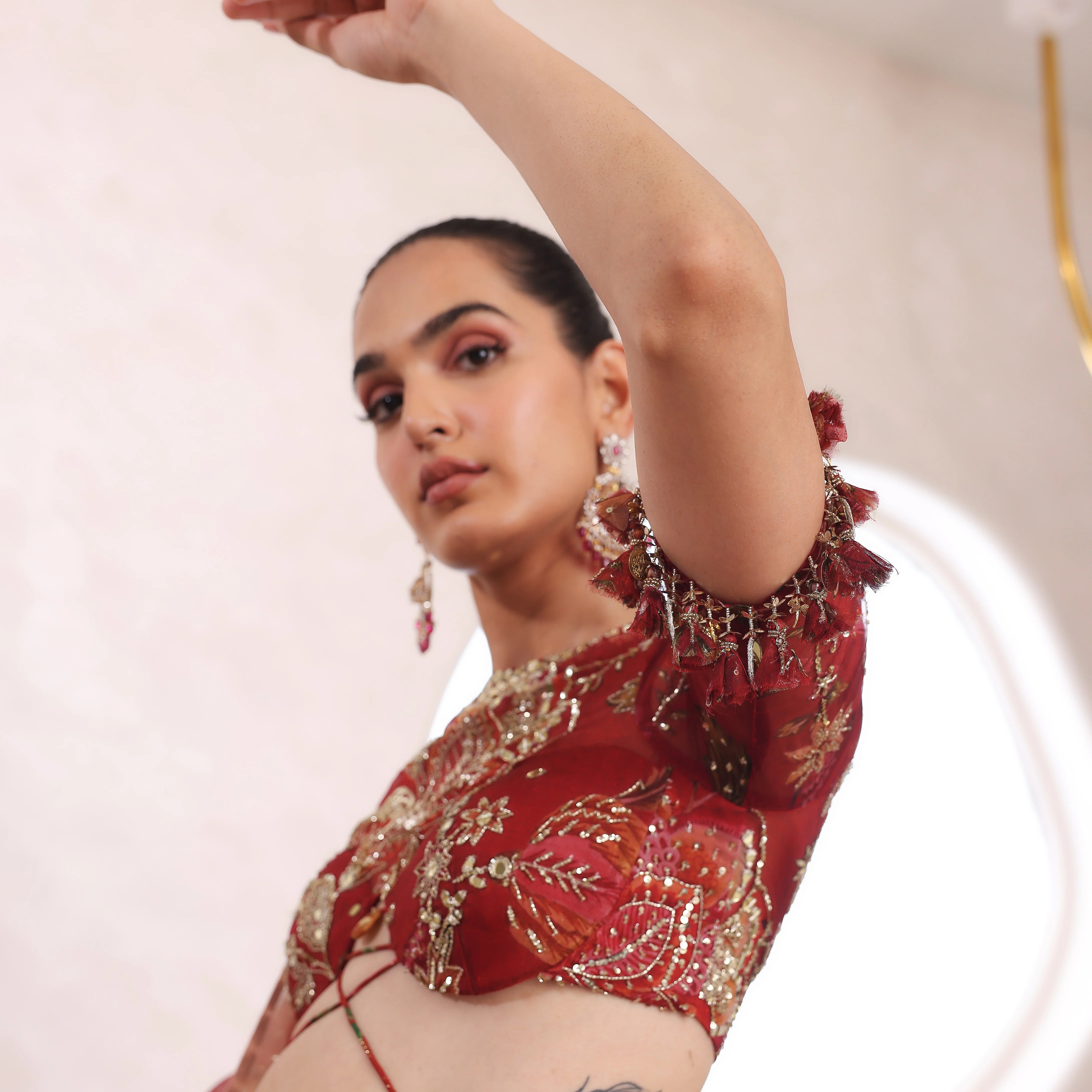 THIYA - Printed Embroidered Lehenga With Matching Blouse And Dupatta - Image 8