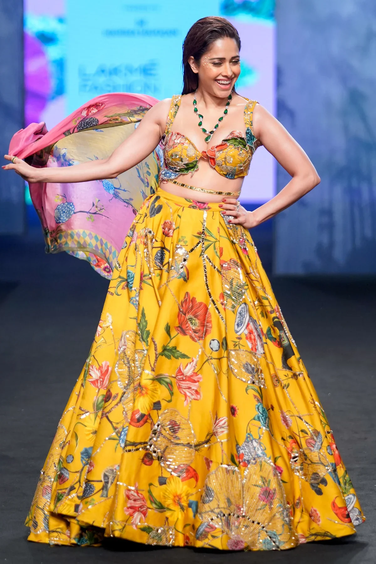 Printed Heavy Embroidered Lehenga And Blouse With Two Dupattas - Image 10