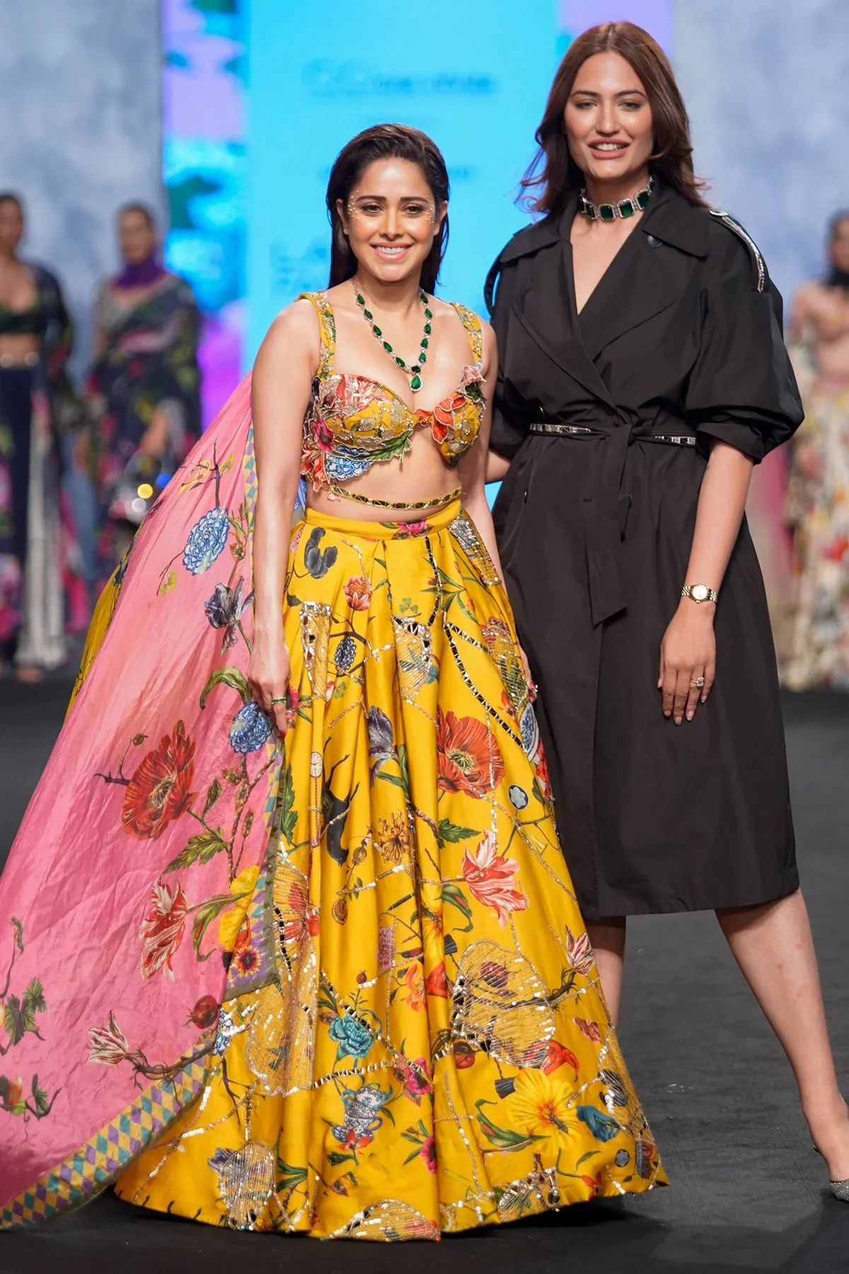 Printed Heavy Embroidered Lehenga And Blouse With Two Dupattas - Image 11