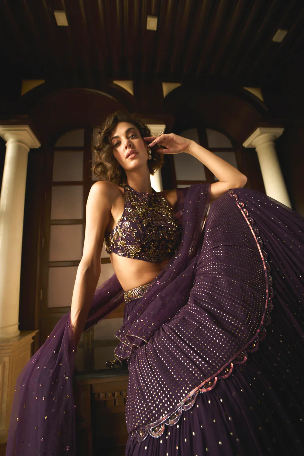 Purple Lehenga Set - Image 4