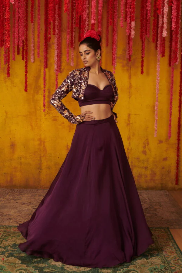Purple Lehenga Set