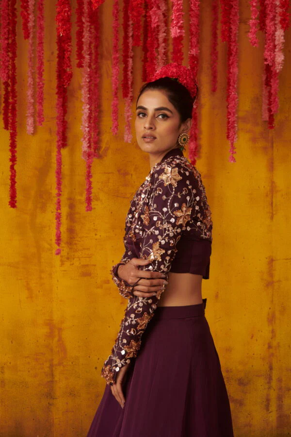 Purple Lehenga Set - Image 2