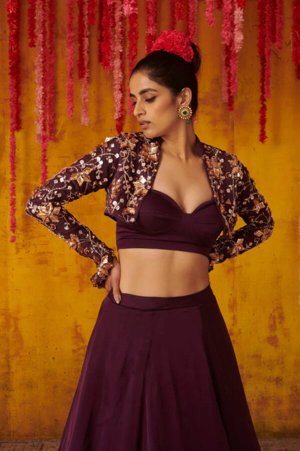 Purple Lehenga Set - Image 4