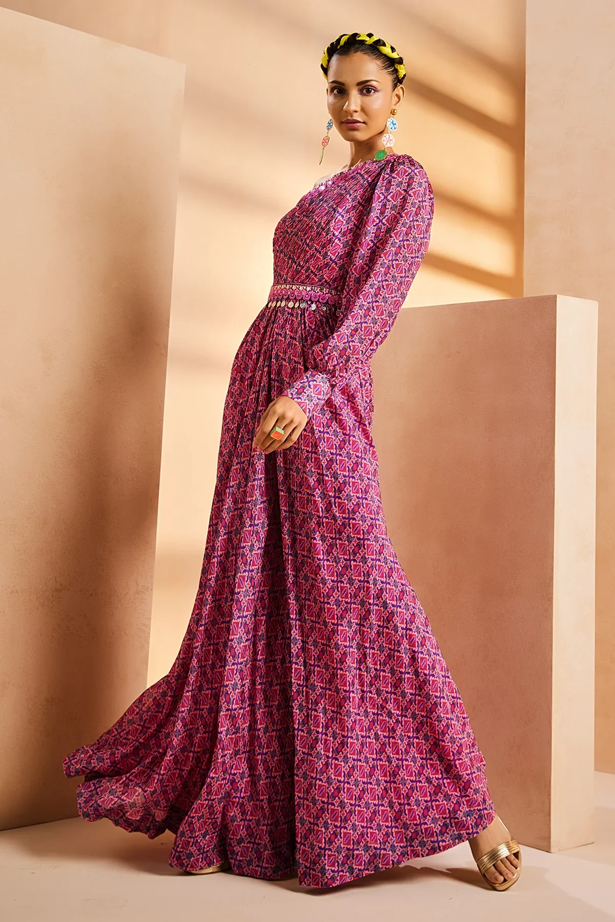 Purple One Shoulder Jumpsuit - Image 5