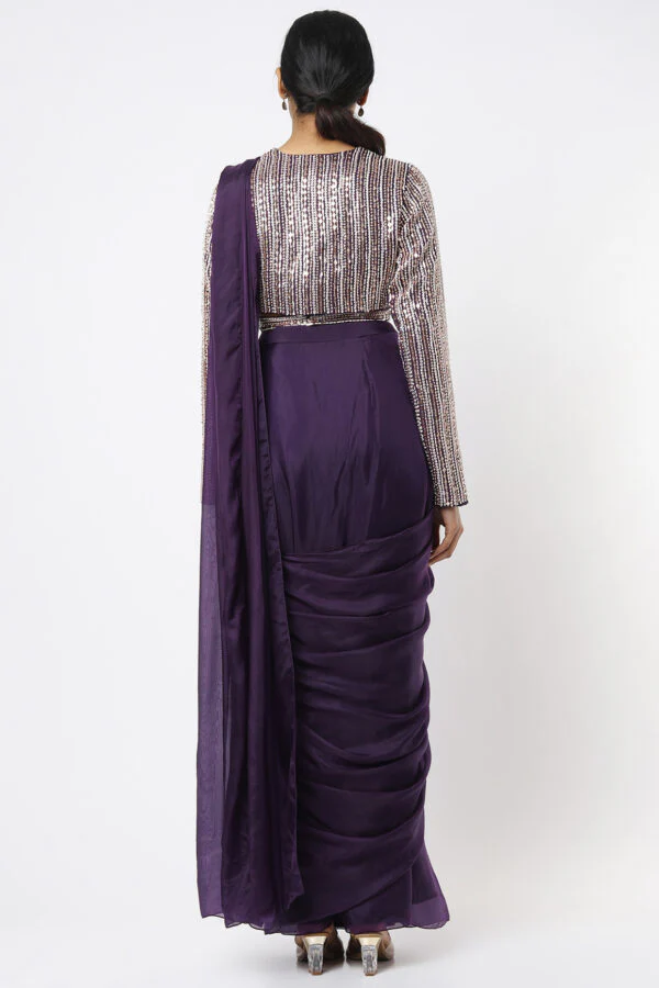 Purple Saree - Image 2