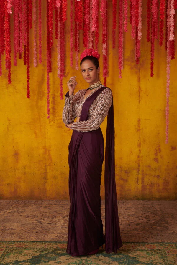 Purple Saree - Image 3