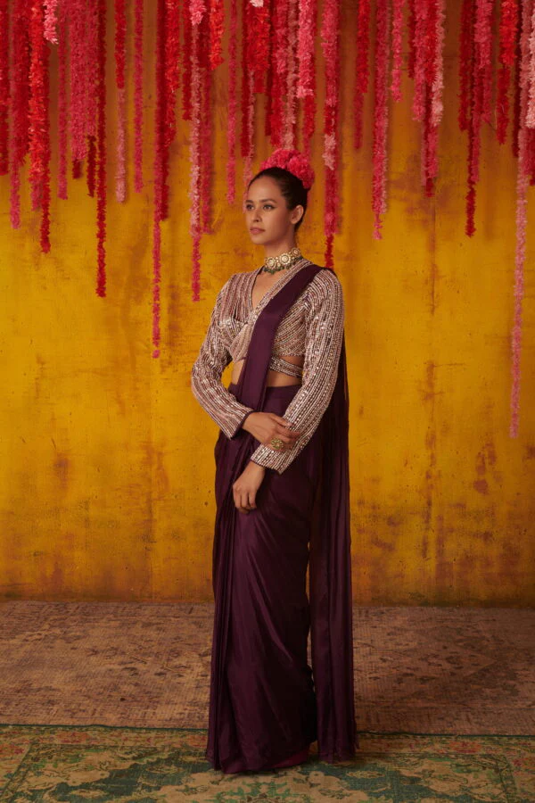 Purple Saree - Image 4