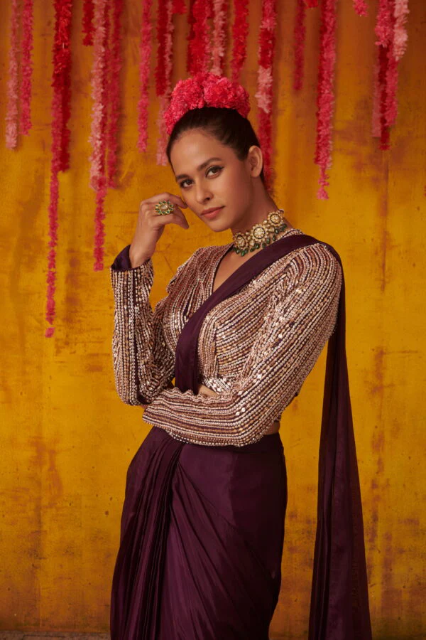 Purple Saree - Image 5