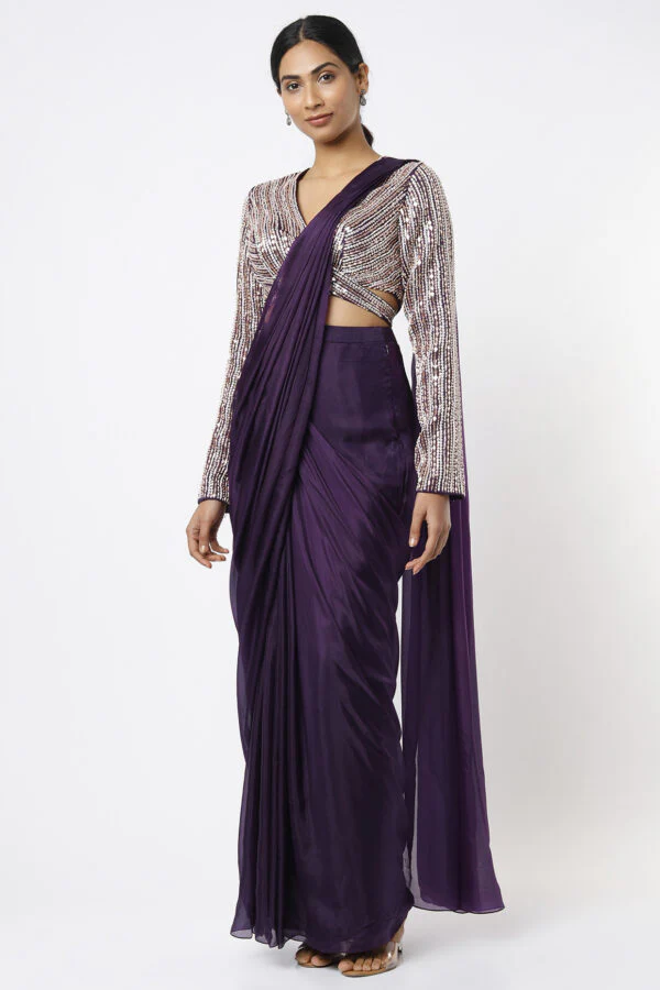 Purple Saree - Image 6