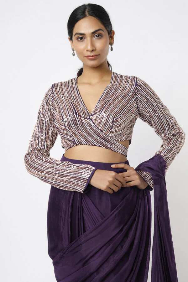 Purple Saree - Image 7