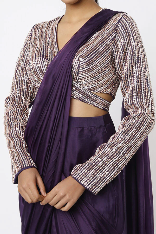Purple Saree - Image 8