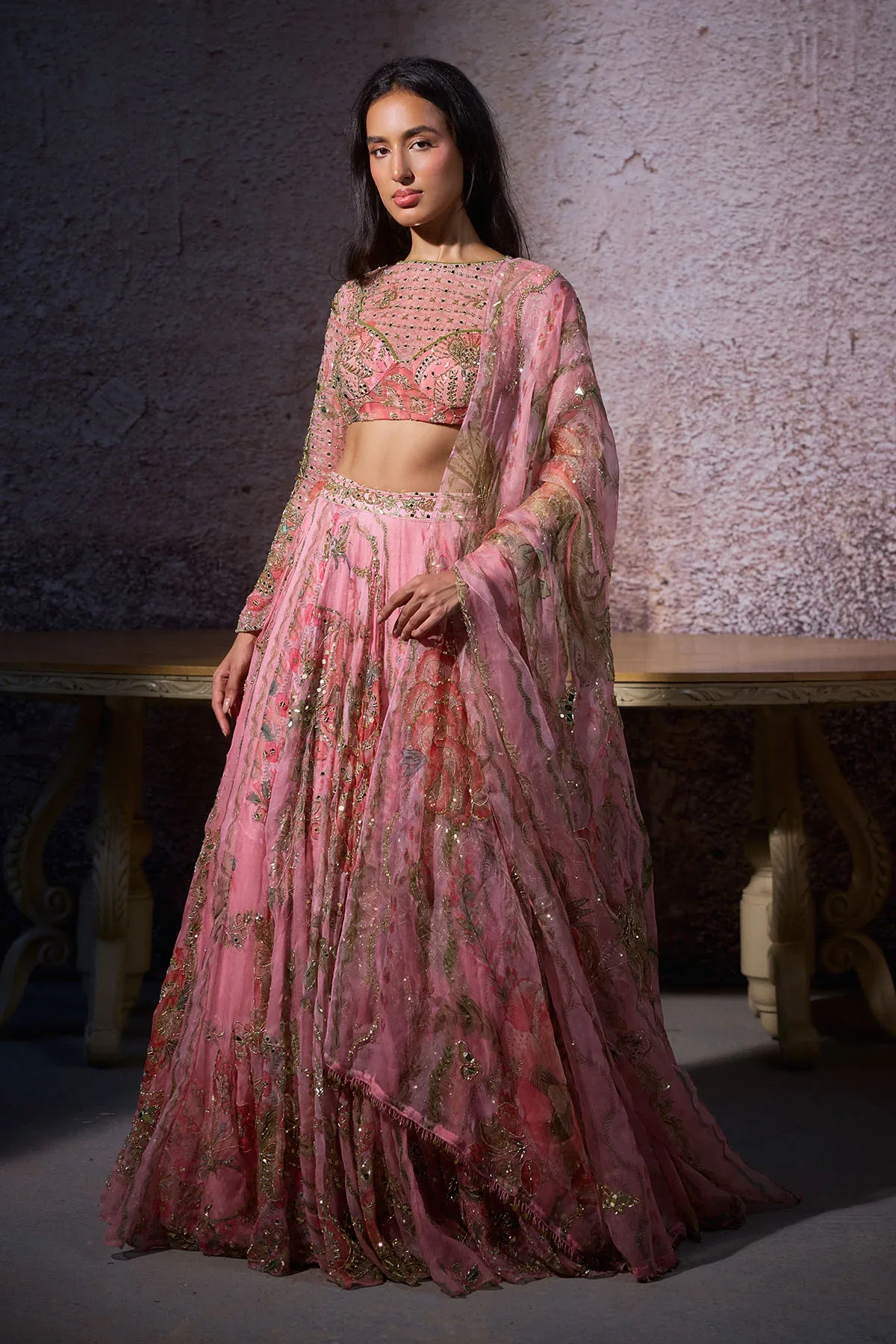 RADHA- Embridered Blouse Lehenga