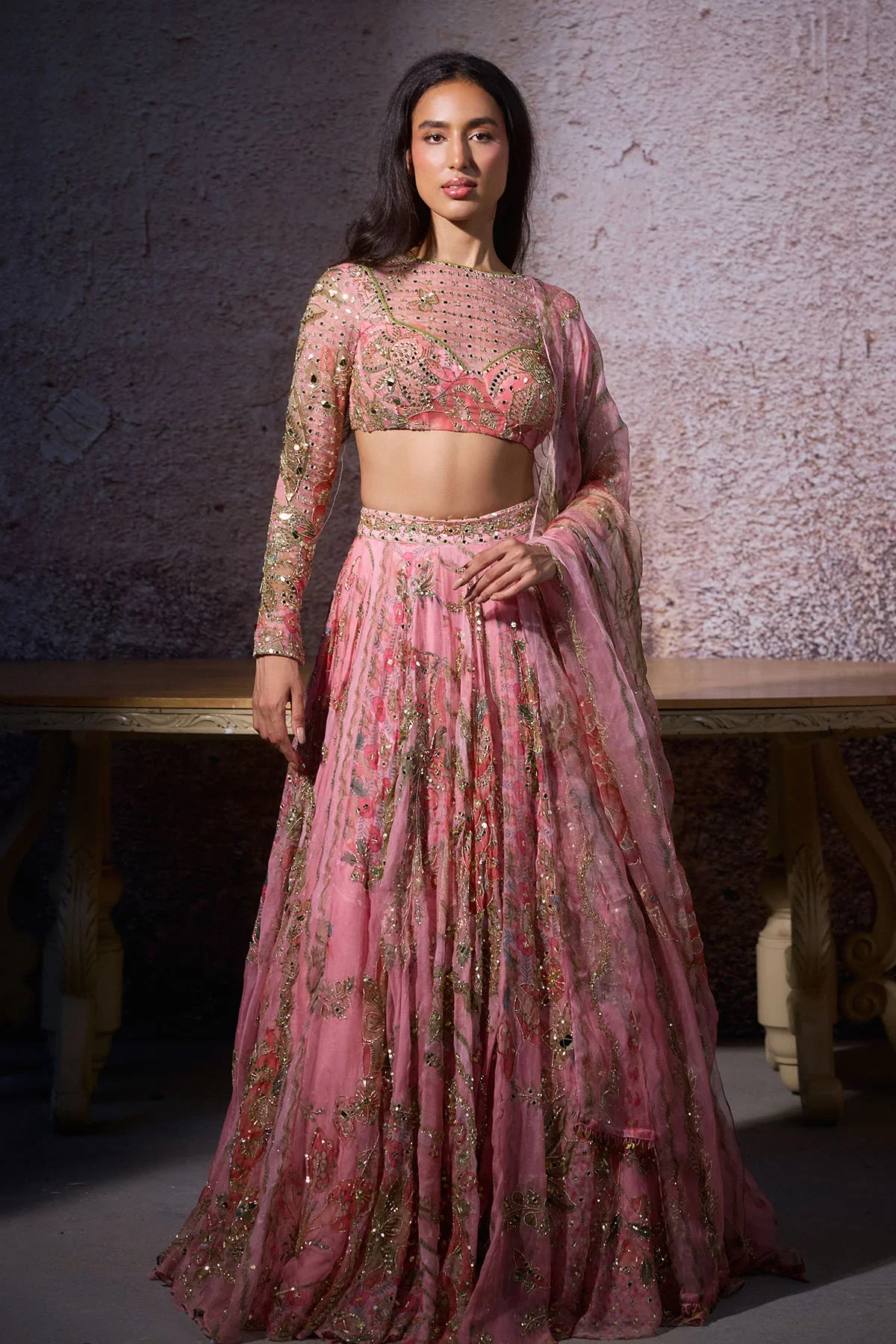 RADHA- Embridered Blouse Lehenga - Image 3