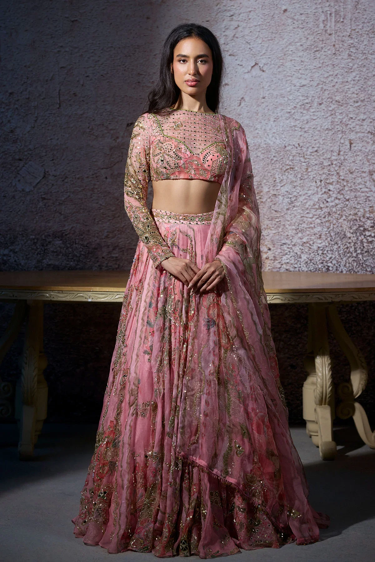 RADHA- Embridered Blouse Lehenga - Image 4