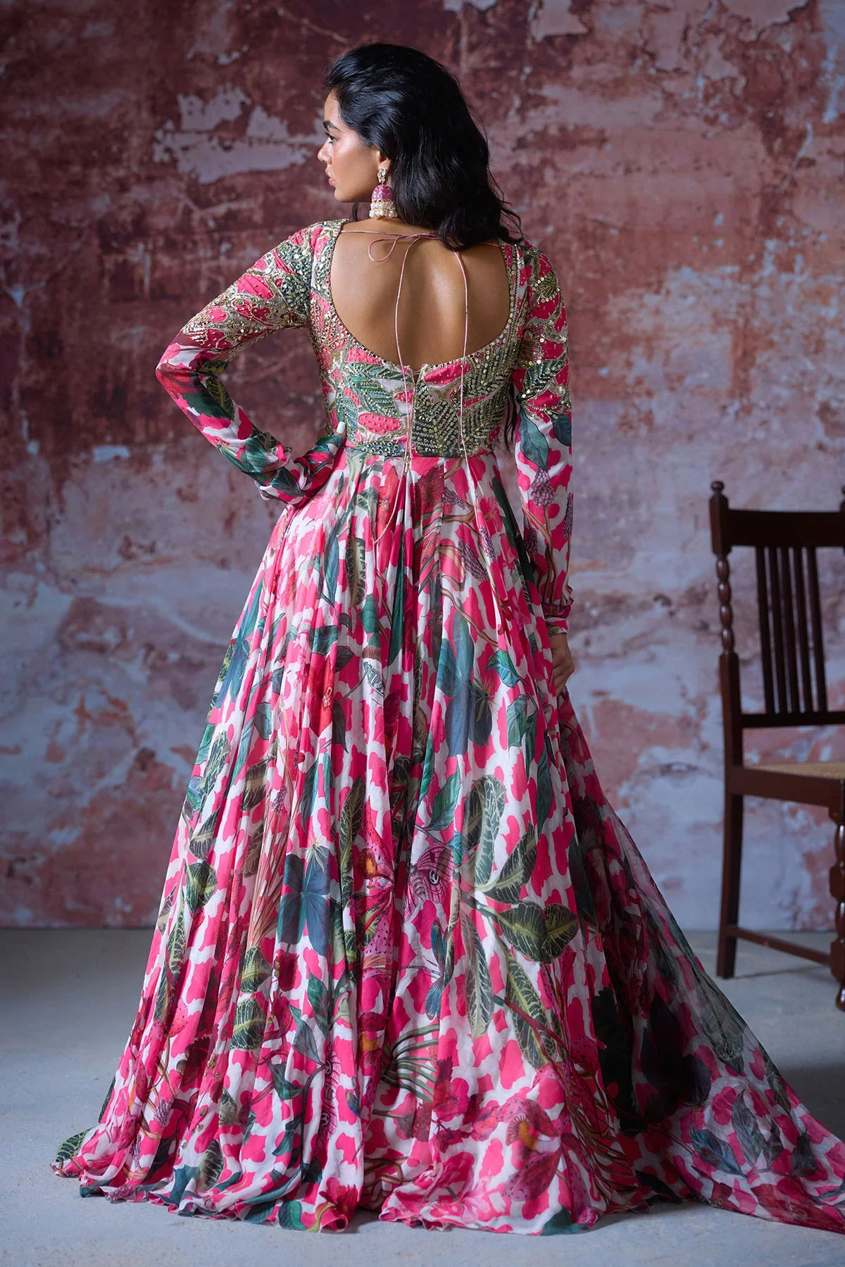 RAMAYA - Embroidered Anarkali With Dupata - Image 4