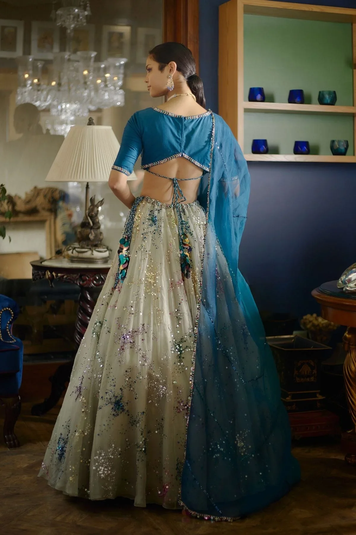 RANGEELA - Colorful Sequins Placement Lehenhga - Image 5