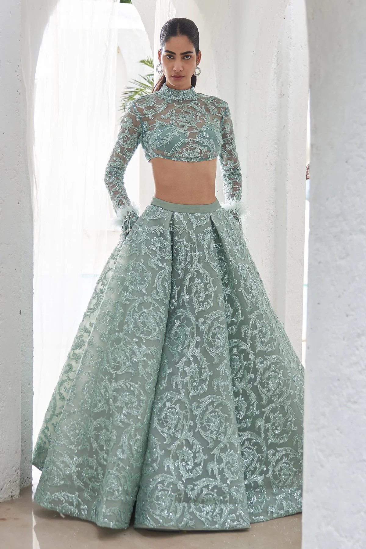 Rani Embroidered Lehenga With Blouse - Image 5