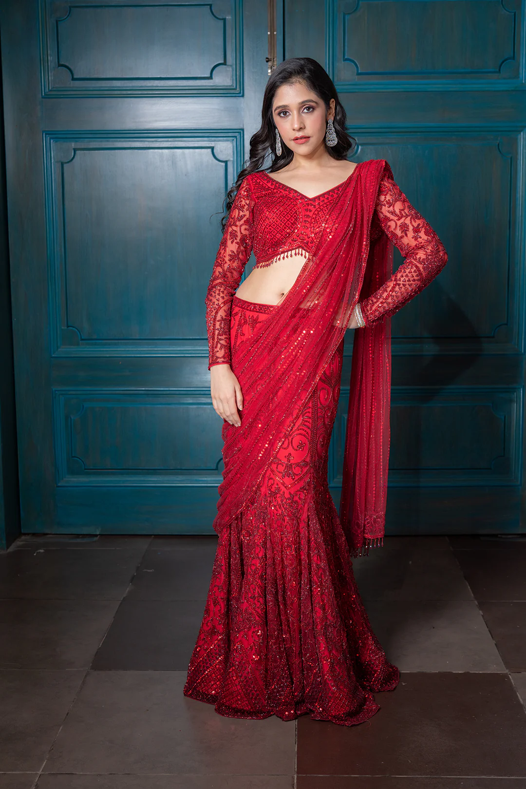 Red Saree