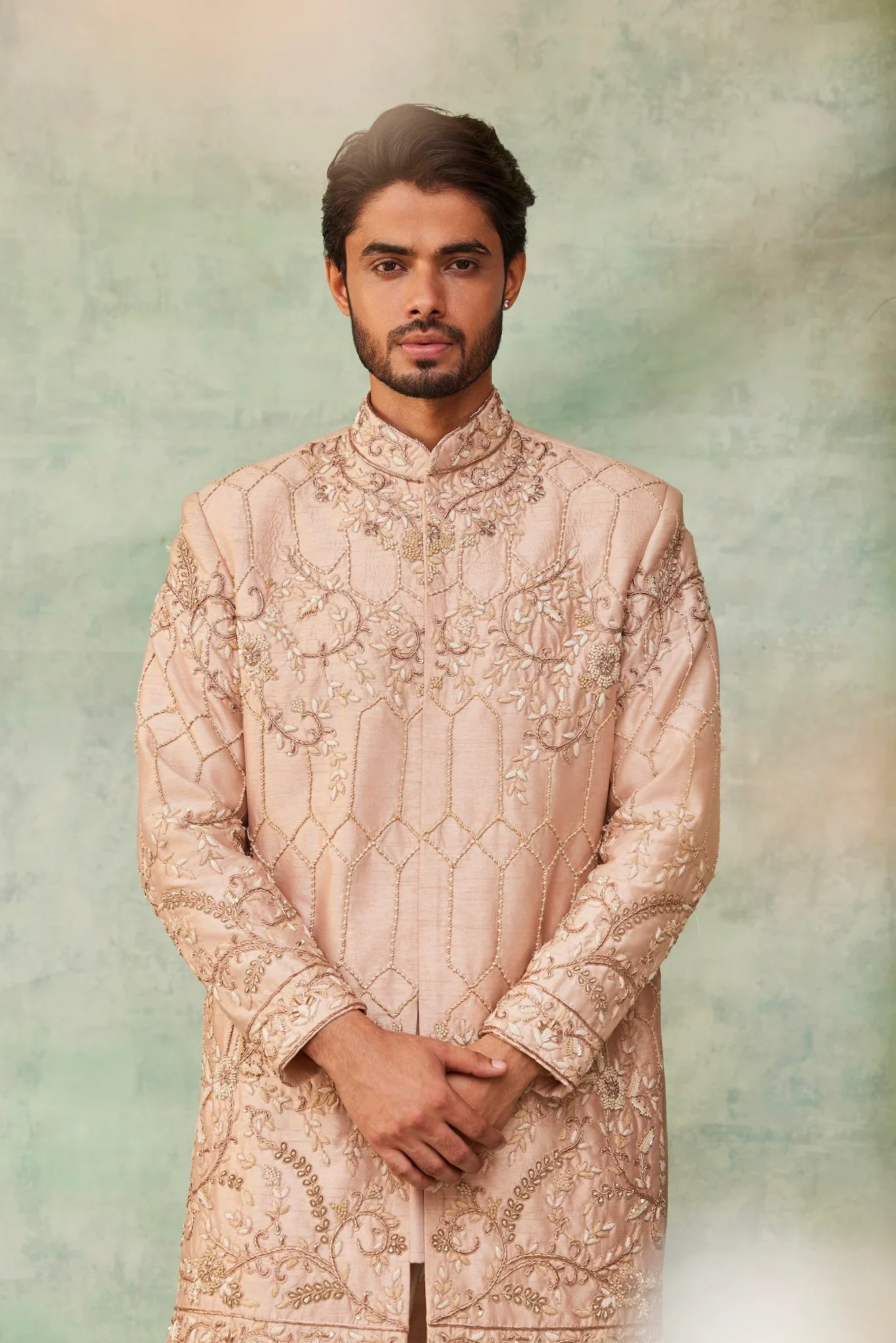 Rose Gold Sherwani - Image 3