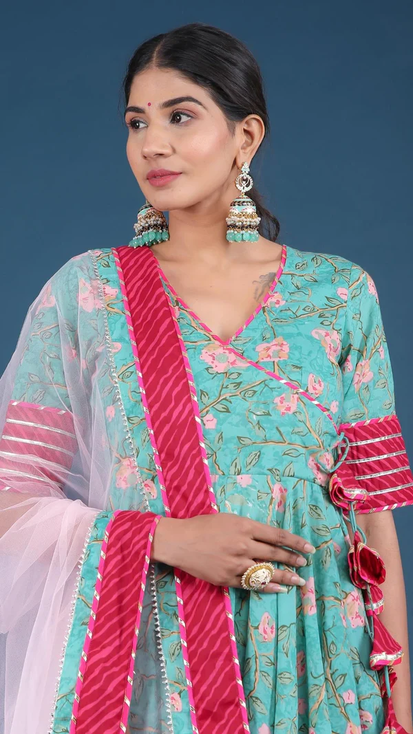 Rosebud Cotton Angrakha Set - Image 10