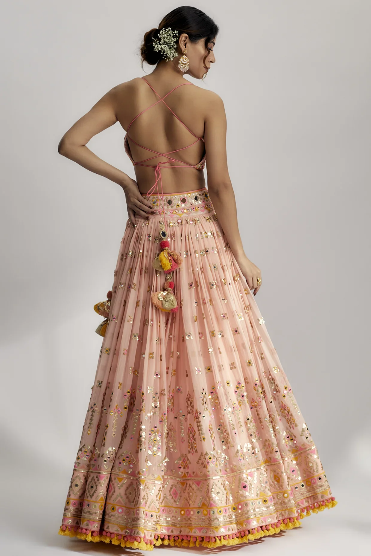 Ruah Gathered Lehenga Set - Image 3