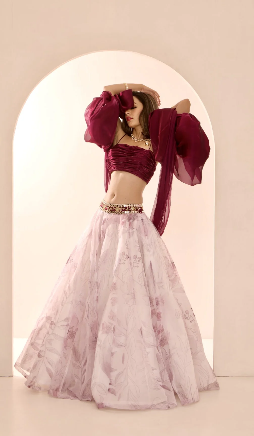 Ruby lehenga set - Image 3