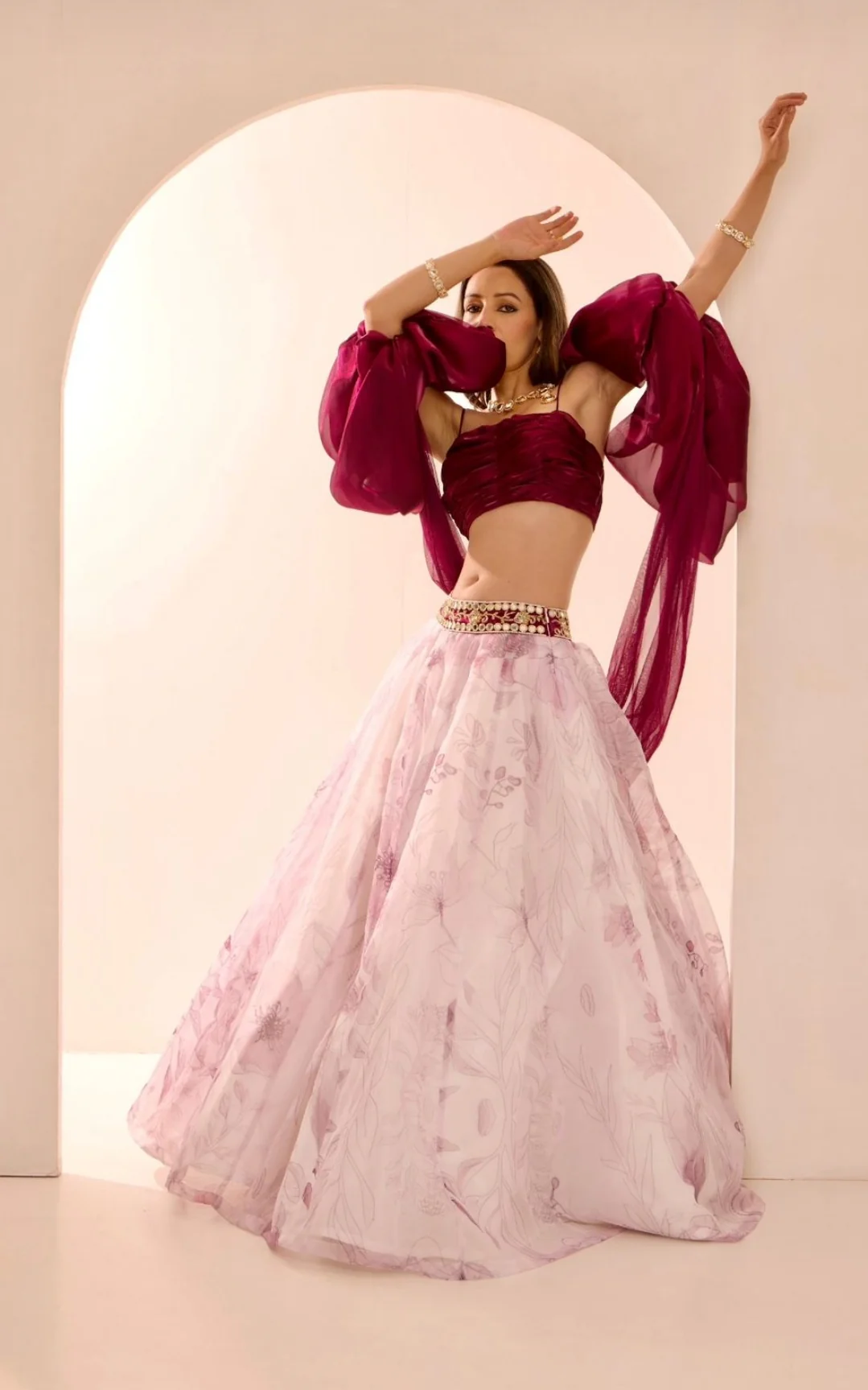 Ruby lehenga set - Image 7
