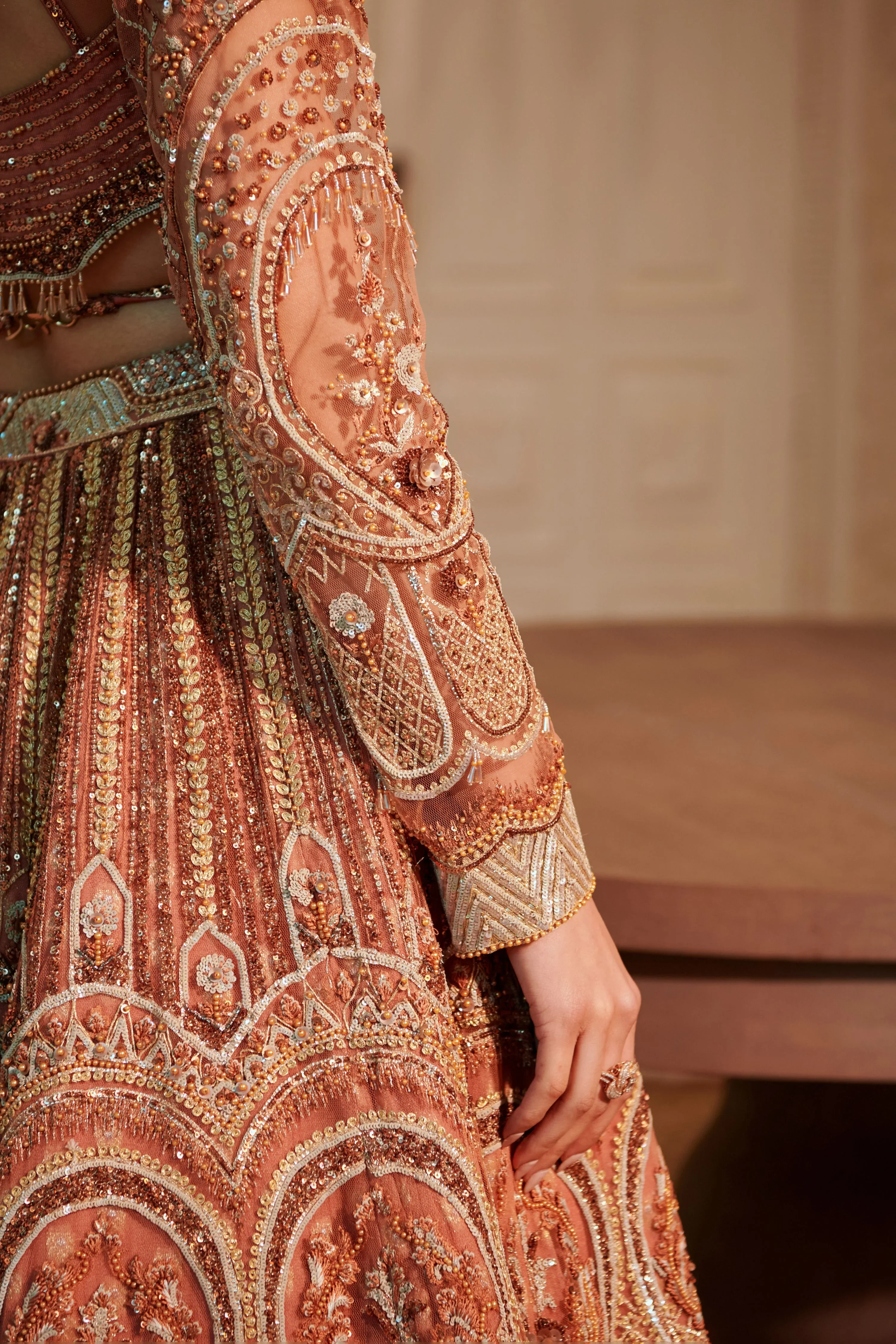 Rust Swan Lehenga - Image 3