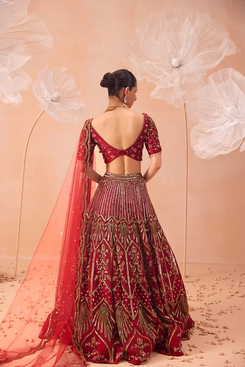 Saira Leaf Lehenga Set - Image 3