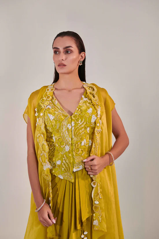 Satin Organza Cape - Image 2