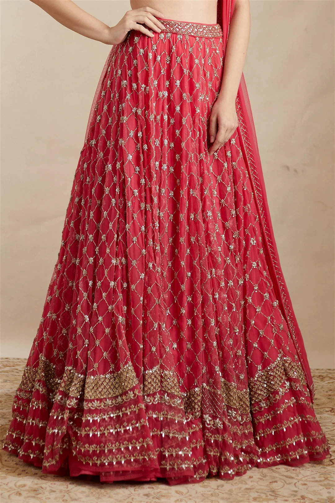 Sharbat Pink Heavy Lehenga Set - Image 3