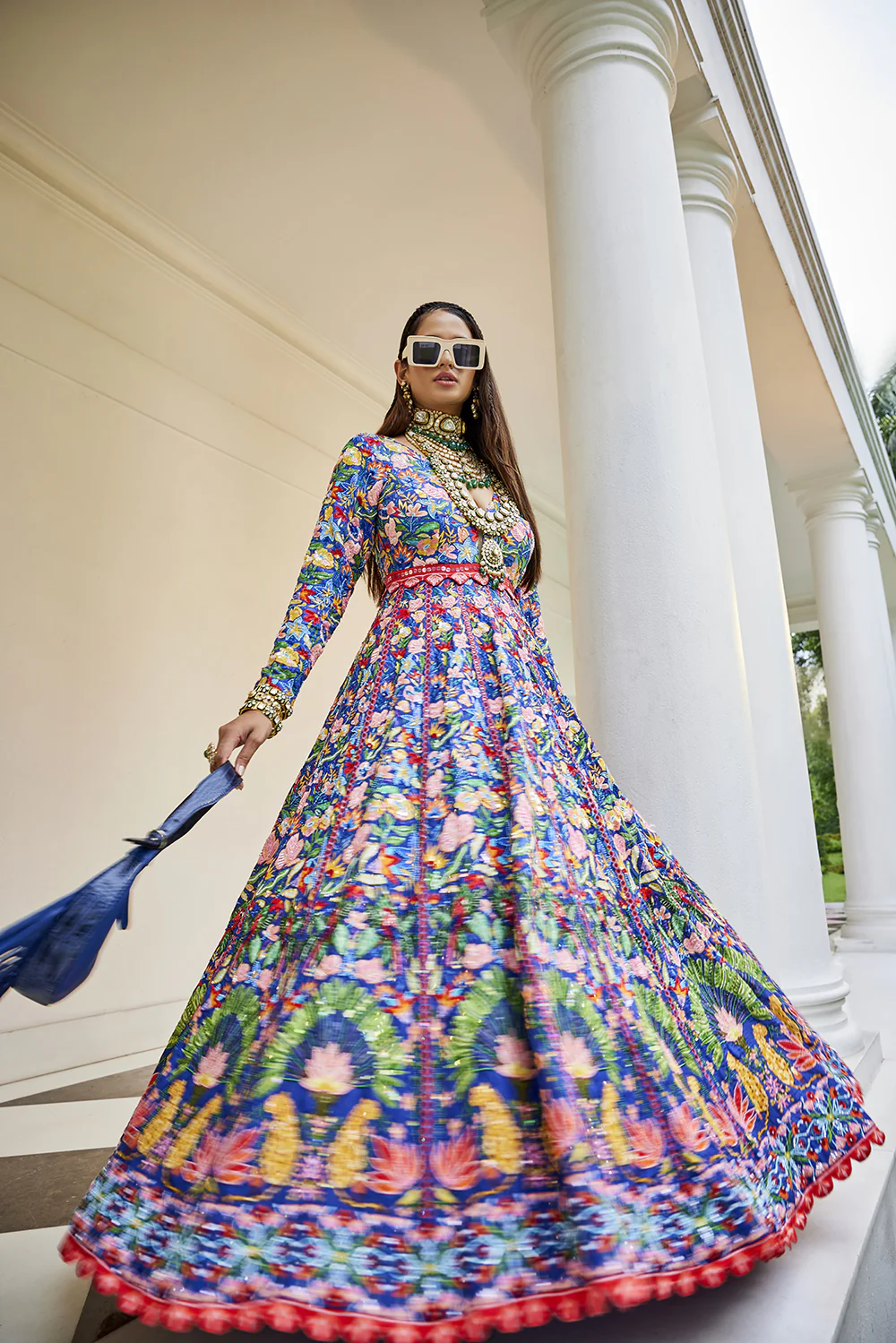 Shikargah Floral Anarkali - Image 3